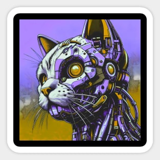 Cyborg Cat Sticker